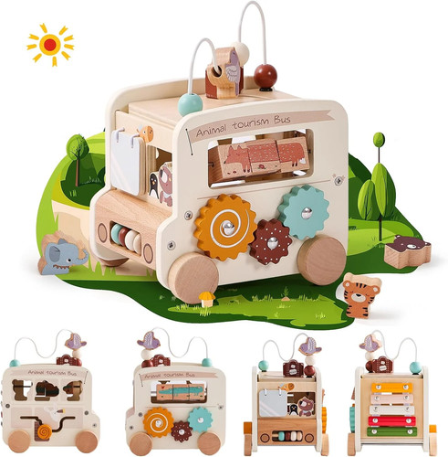 Wooden activity cube 1 - wooden,
